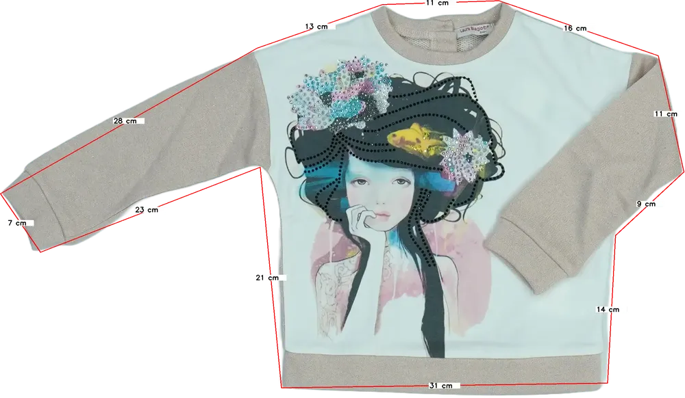 Fehér Laura Biagiotti Pulóver EU 92 / UK 2 év / US 2T