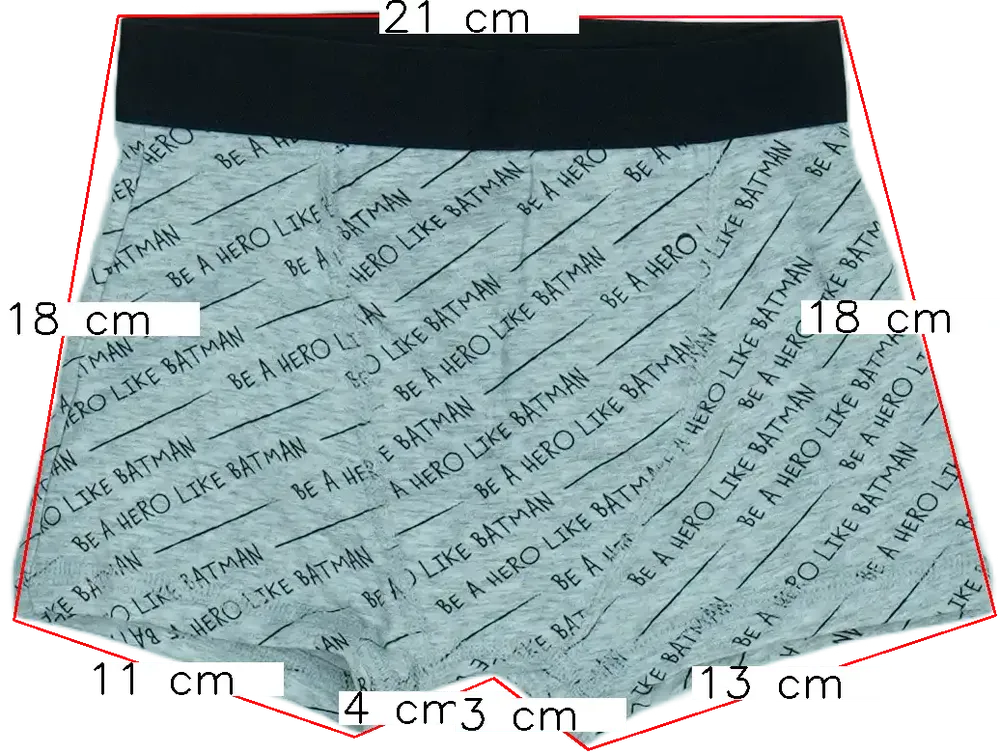 Szürke Batman Boxer EU 98 / UK 3 év / US 3T