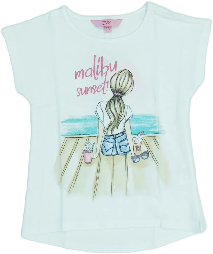 Fehér OVS Póló EU 110 / UK 5 év / US 5 év/XS