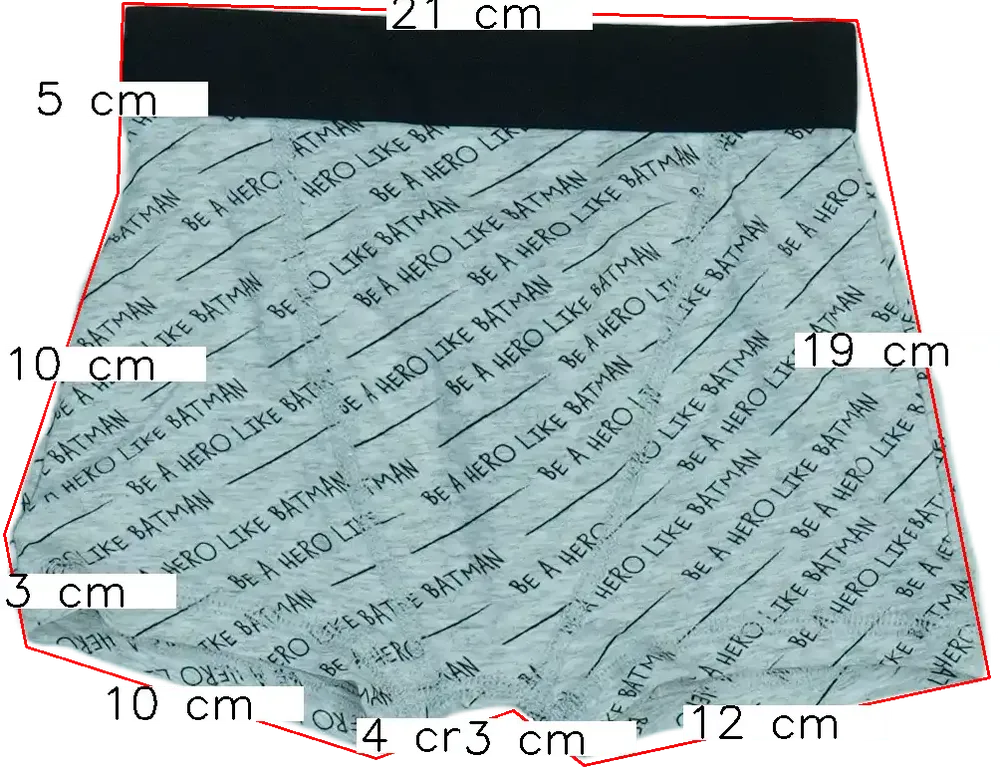 Szürke Batman Boxer EU 98 / UK 3 év / US 3T