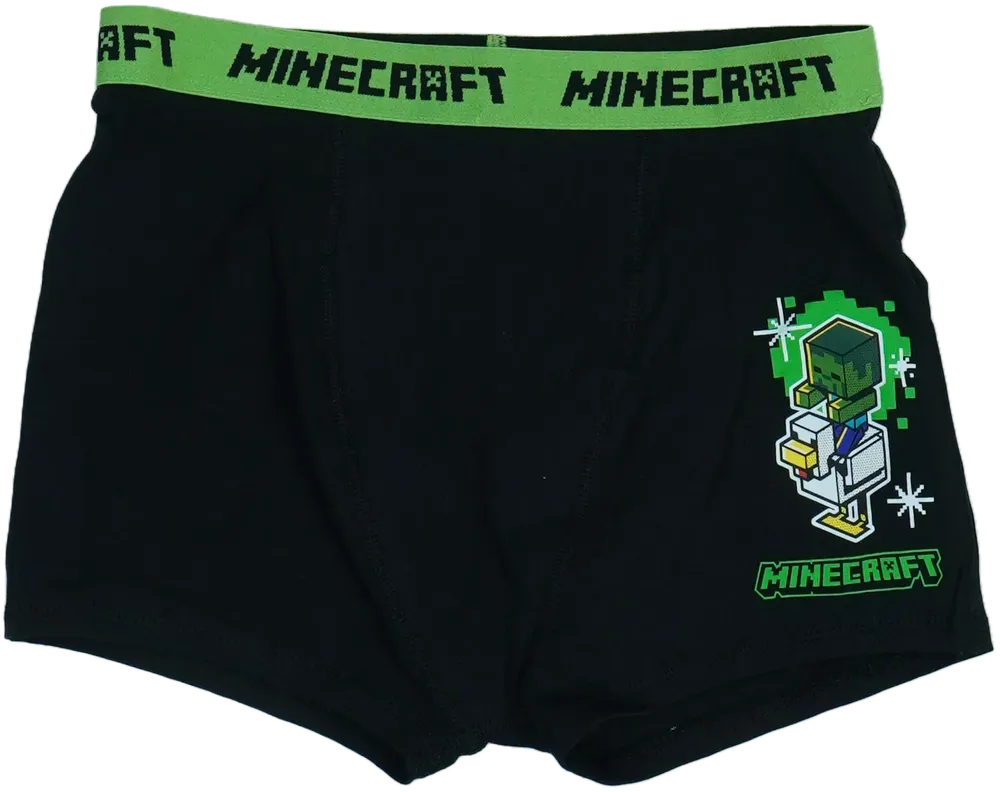 Fekete Minecraft Boxer EU 158 / UK 13 év / US 14 év/XL