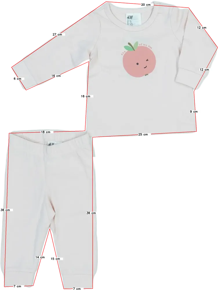 Rózsaszín H&amp;M Pizsama EU 62 / UK 0-3 hónap / US 0-3 hónap