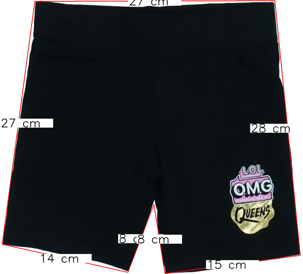 Fekete LOL Rövidnadrág EU 122 / UK 7 év / US 7 év/M