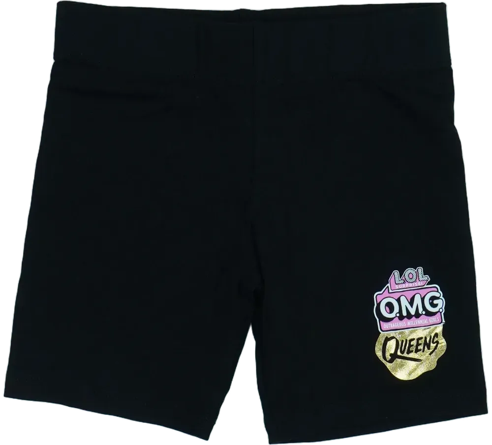 Fekete LOL Rövidnadrág EU 122 / UK 7 év / US 7 év/M