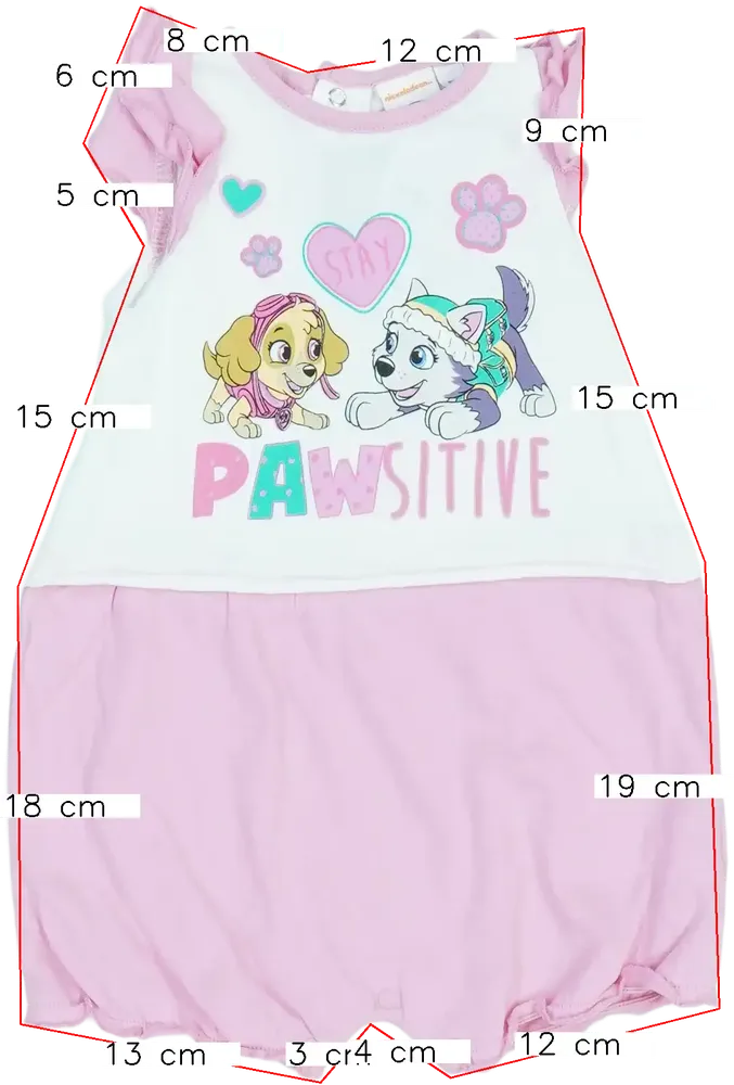 Fehér Nickelodeon Playsuit / Jumpsuit EU 68 / UK 3-6 hónap / US 3-6 hónap