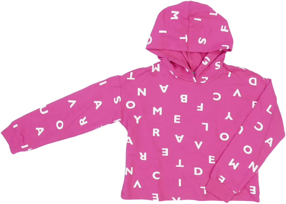 Rózsaszín Benetton Kapucnis pulóver EU 128 / UK 8 év / US 8 év/M