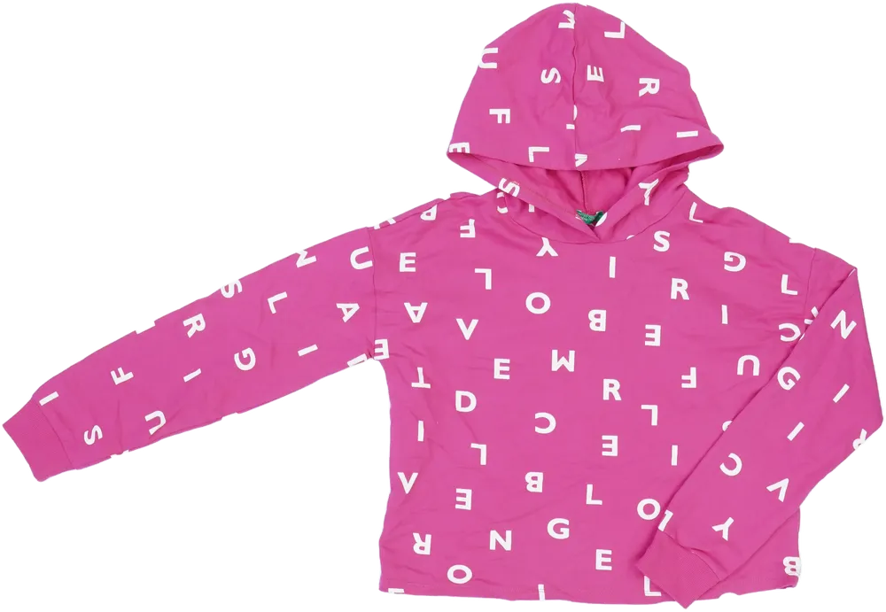 Rózsaszín Benetton Kapucnis pulóver EU 152 / UK 12 év / US 12 év/L