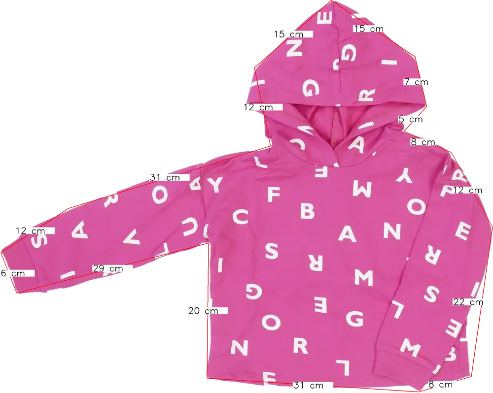 Rózsaszín Benetton Kapucnis pulóver EU 110 / UK 5 év / US 5 év/XS