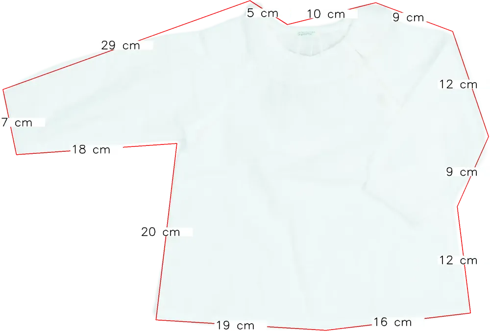 Fehér Benetton Blúz EU 80 / UK 9-12 hónap / US 12 hónap