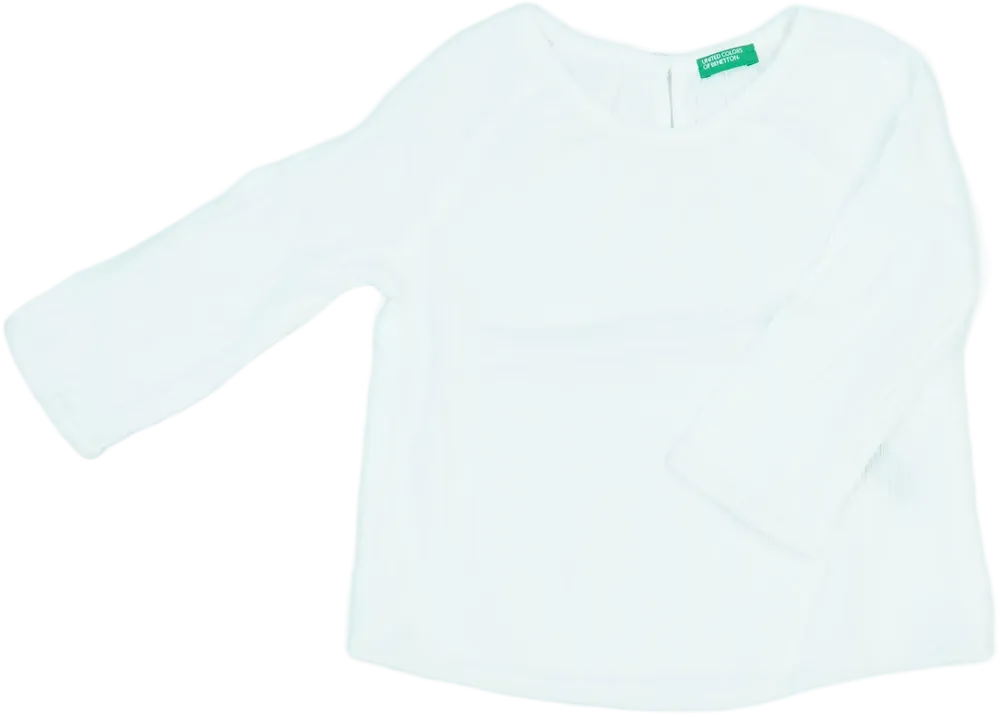 Fehér Benetton Blúz EU 92 / UK 2 év / US 2T