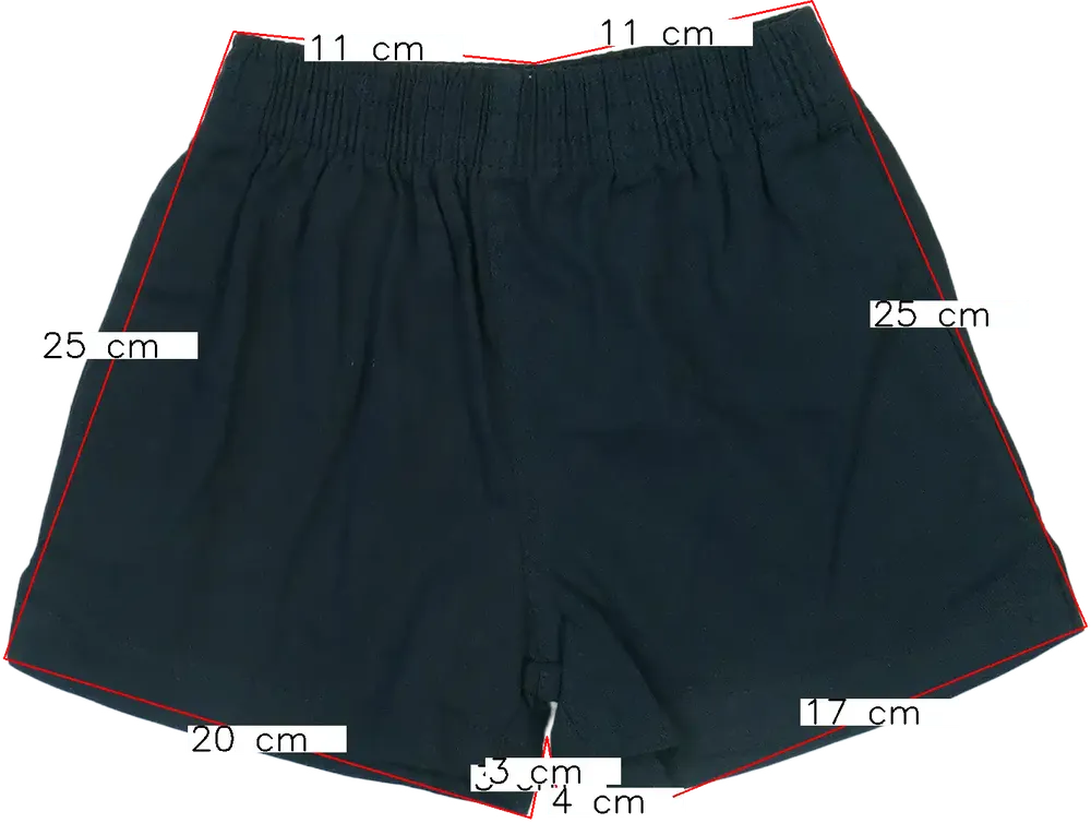 Fekete George Rövidnadrág EU 104 / UK 4 év / US 4T/XS