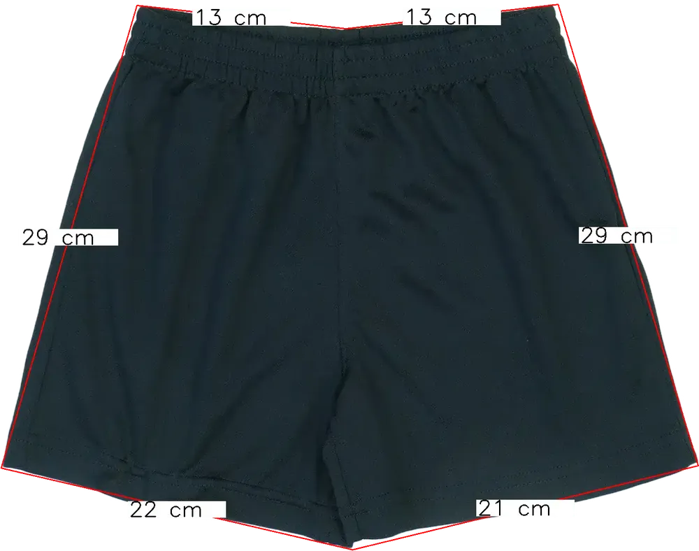 Fekete George Rövidnadrág EU 116 / UK 6 év / US 6 év/S