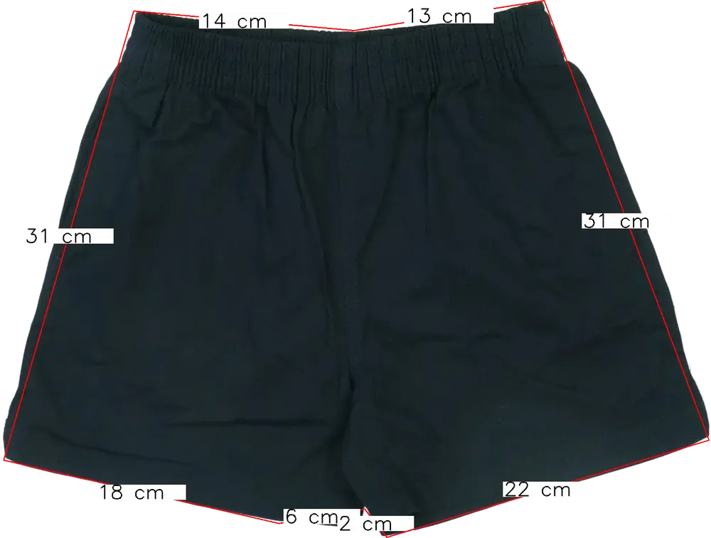Fekete George Rövidnadrág EU 128 / UK 8 év / US 8 év/M