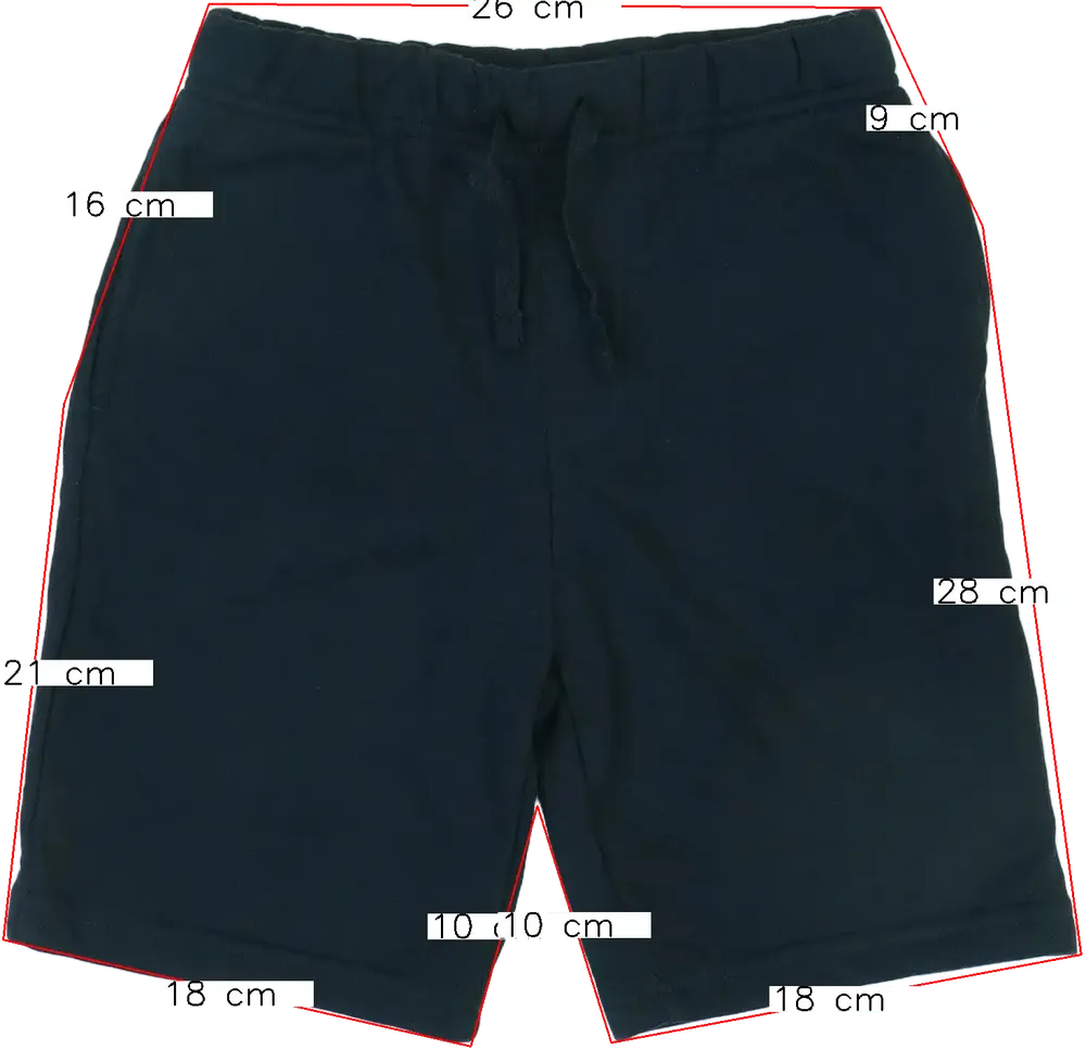 Fekete George Rövidnadrág EU 122 / UK 7 év / US 7 év/M