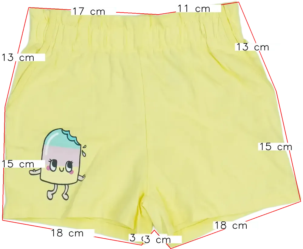 Sárga H&amp;M Rövidnadrág EU 122 / UK 7 év / US 7 év/M