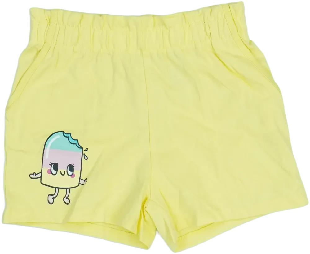 Sárga H&amp;M Rövidnadrág EU 122 / UK 7 év / US 7 év/M