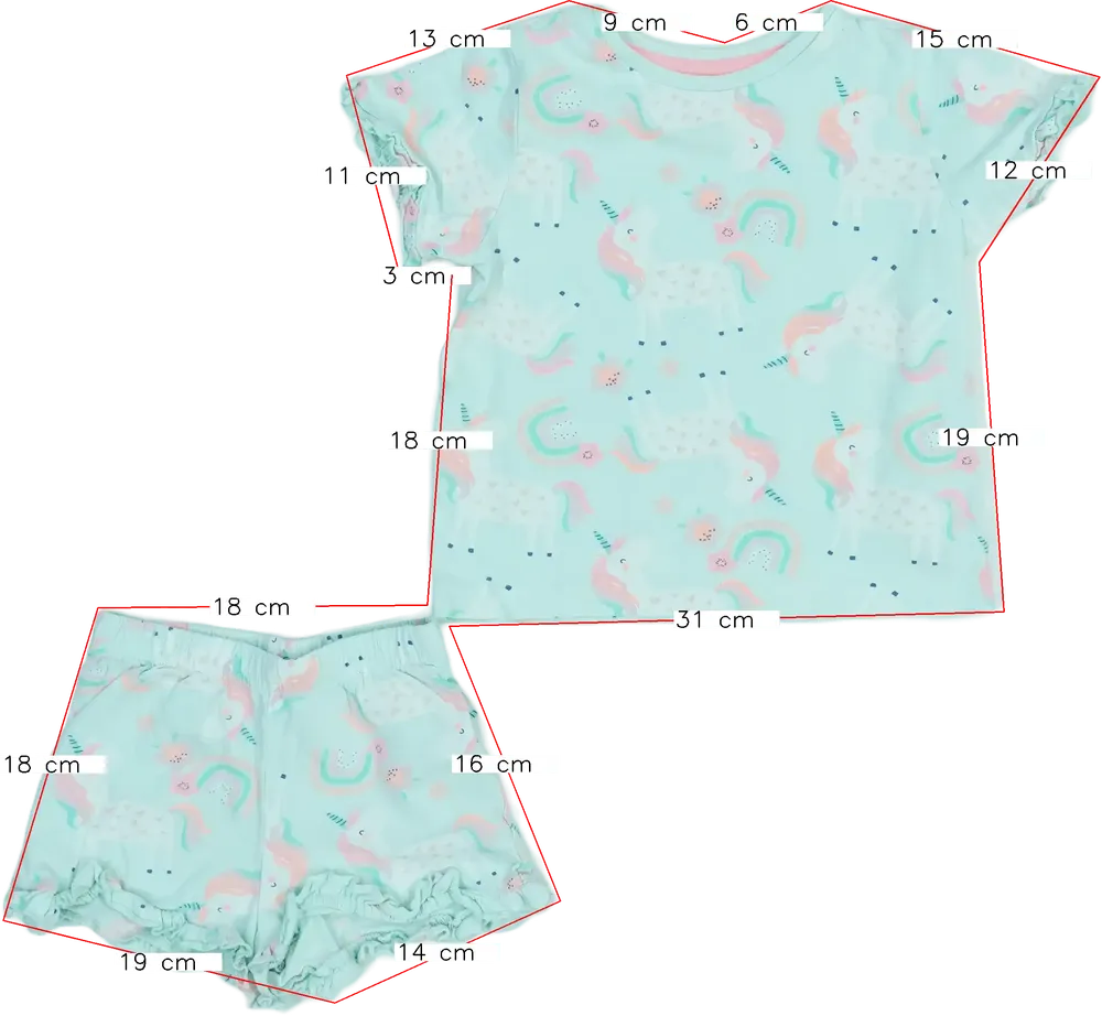 Green Matalan 2-piece set - Top &amp; Bottom EU 92 / UK 2 years / US 2T