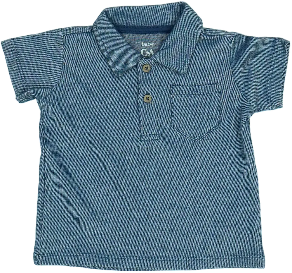 Kék C&amp;A Galléros póló EU 74 / UK 6-9 hónap / US 6-9 hónap