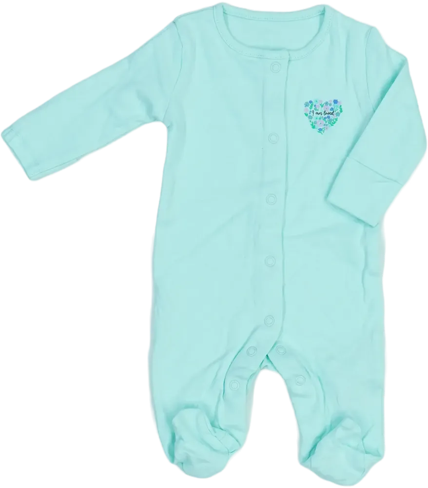 Zöld Matalan Hosszú ujjú rugdalózó EU 50 / UK Újszülött / US Újszülött