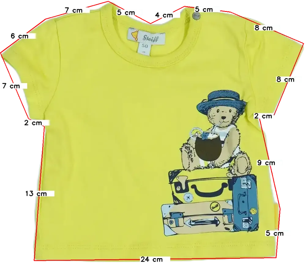 Zöld Steiff Póló EU 50 / UK Újszülött / US Újszülött