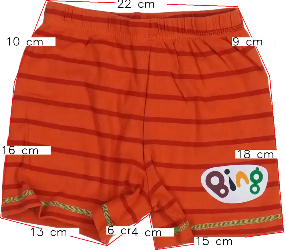 Piros George Rövidnadrág EU 104 / UK 4 év / US 4T/XS