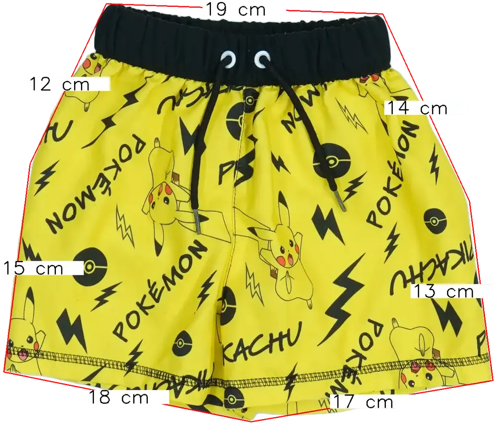 Sárga Pokémon Fürdőnadrág EU 98 / UK 3 év / US 3T