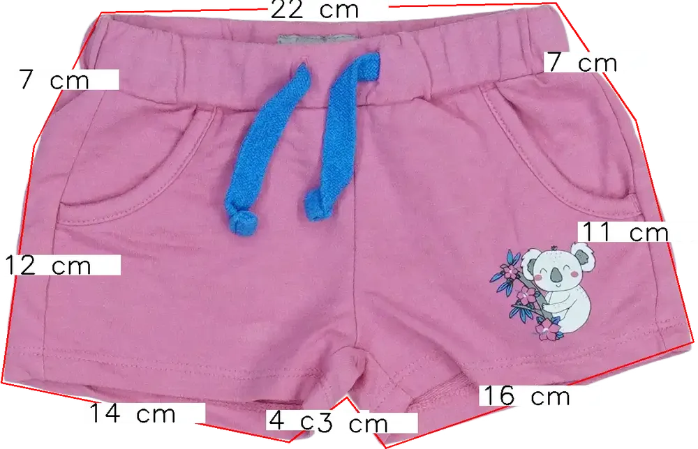 Rózsaszín Impidimpi Rövidnadrág EU 92 / UK 2 év / US 2T