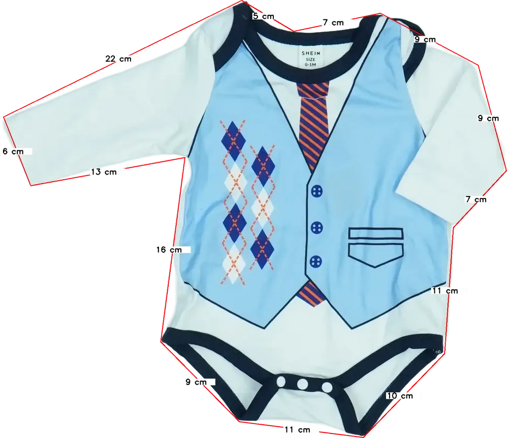 Fehér Shein Hosszú ujjú body EU 62 / UK 0-3 hónap / US 0-3 hónap