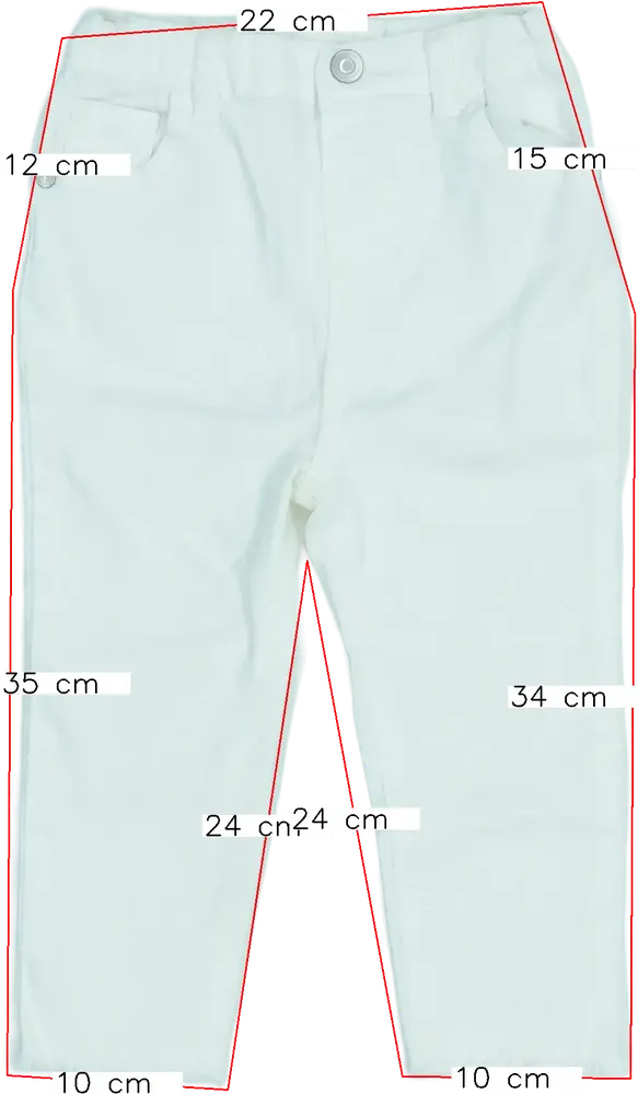 Fehér Primark Farmernadrág EU 92 / UK 2 év / US 2T