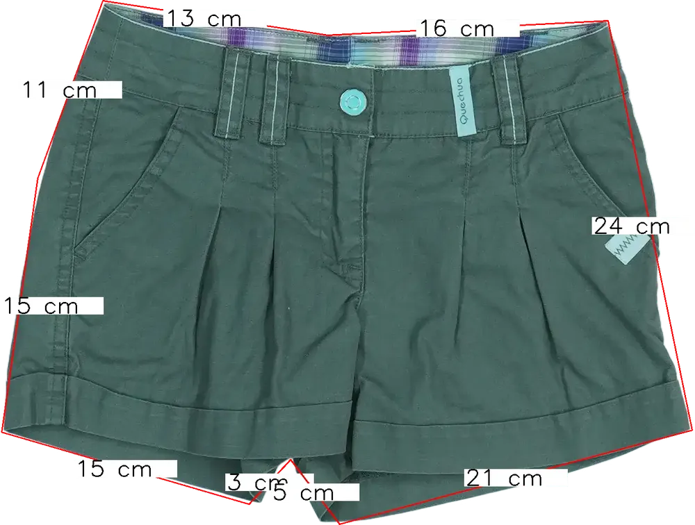 Zöld Quechua Rövidnadrág EU 122 / UK 7 év / US 7 év/M