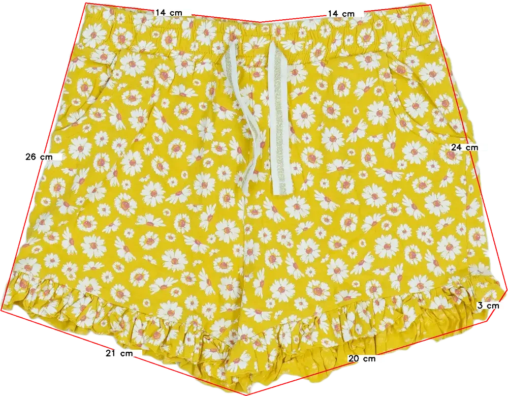 Sárga Matalan Rövidnadrág EU 128 / UK 8 év / US 8 év/M