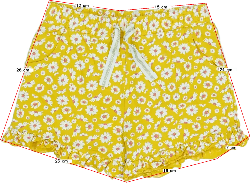Sárga Matalan Rövidnadrág EU 128 / UK 8 év / US 8 év/M