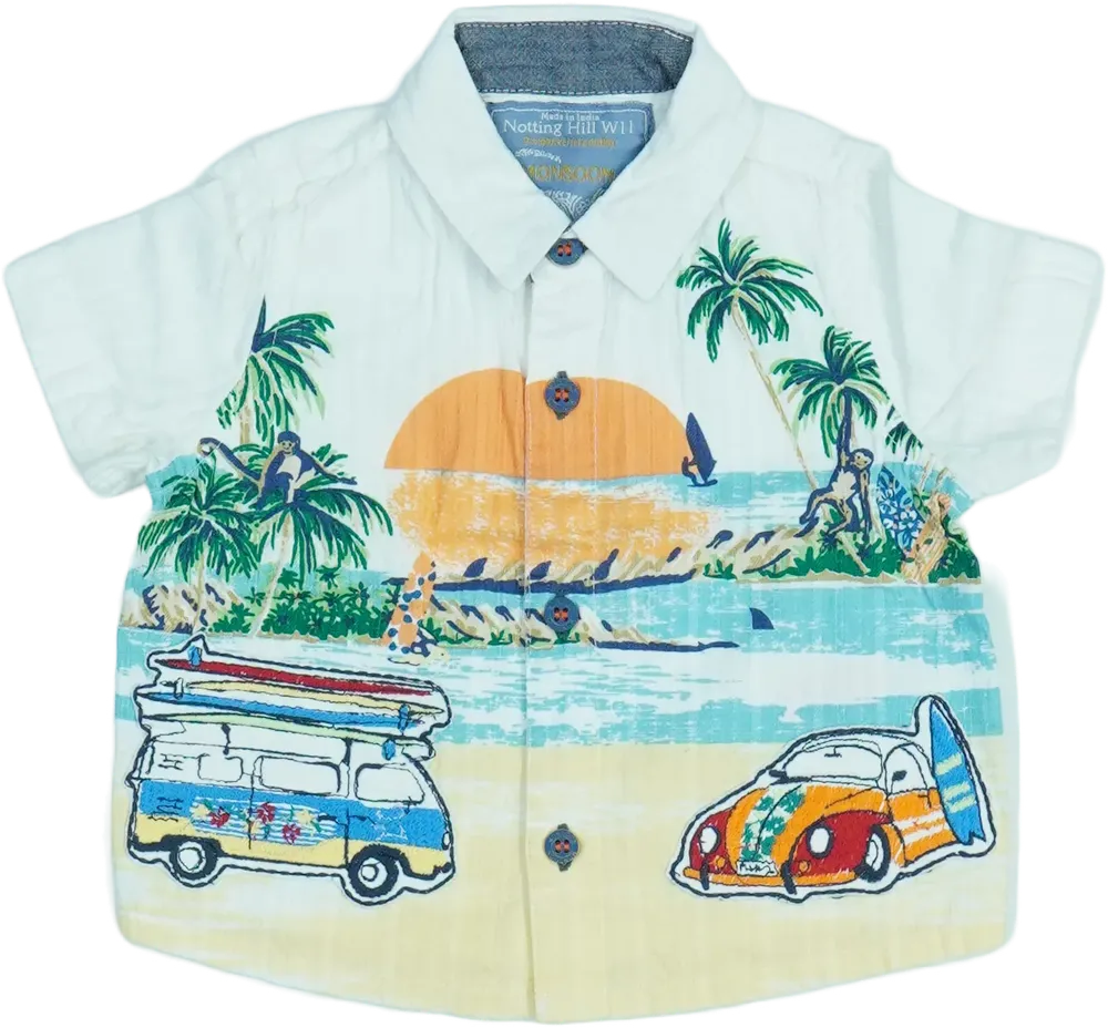 Fehér Monsoon Ing EU 68 / UK 3-6 hónap / US 3-6 hónap