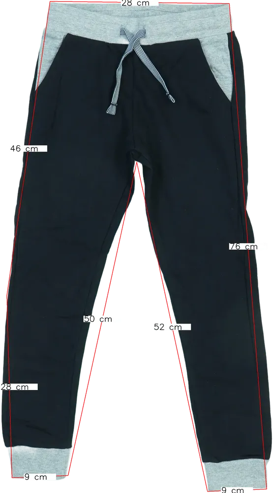 Fekete Basic Collection Melegítőnadrág EU 128 / UK 8 év / US 8 év/M