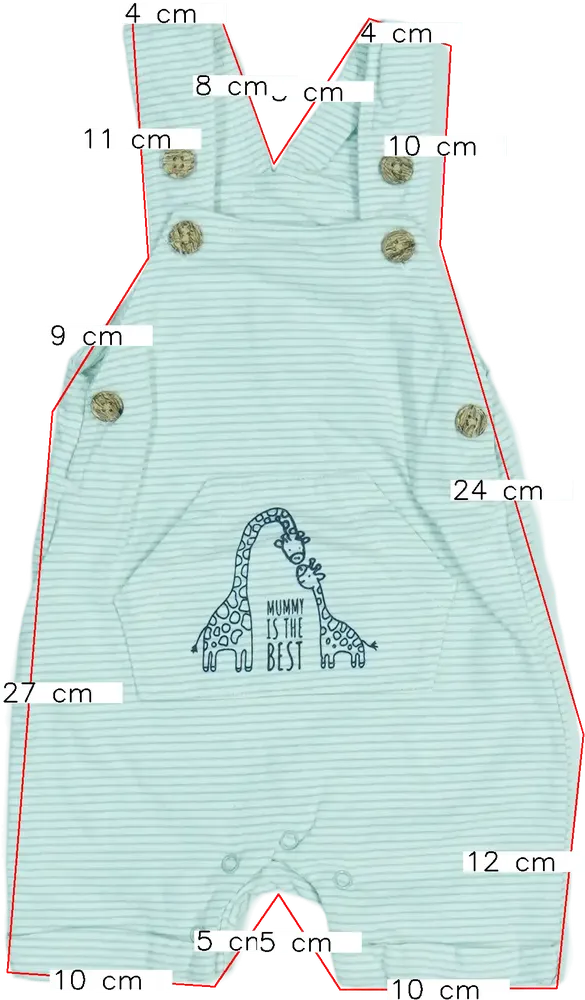 Zöld DopoDopo Kantáros hosszú / rövidnadrág EU 62 / UK 0-3 hónap / US 0-3 hónap