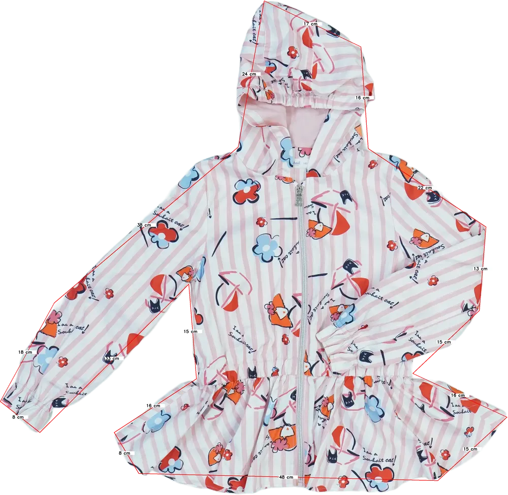 Fehér Souhait Széldzseki EU 140 / UK 10 év / US 10 év/L