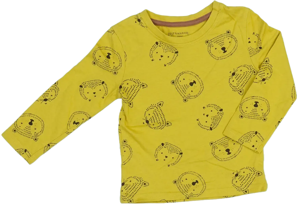Sárga Primark Hosszú ujjú felső EU 86 / UK 12-18 hónap / US 18 hónap