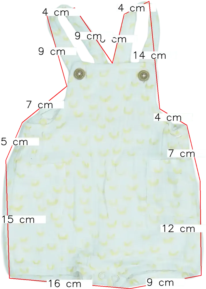 Fehér Primark Kantáros hosszú / rövidnadrág EU 68 / UK 3-6 hónap / US 3-6 hónap