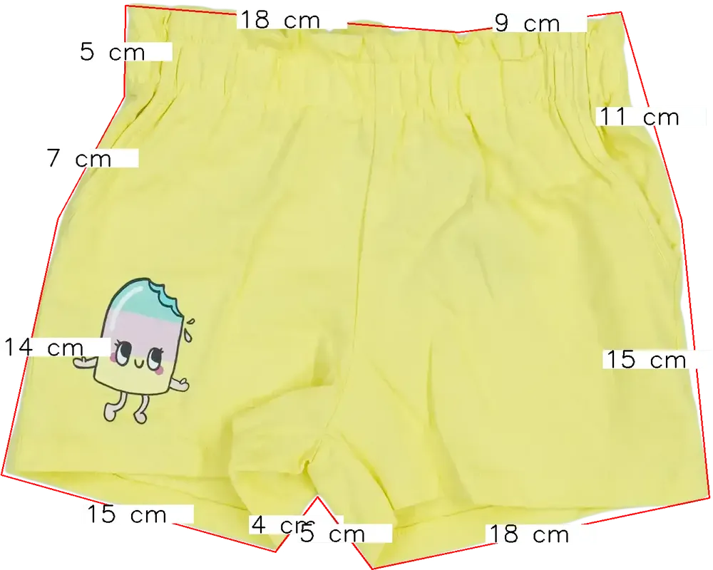 Sárga H&amp;M Rövidnadrág EU 116 / UK 6 év / US 6 év/S