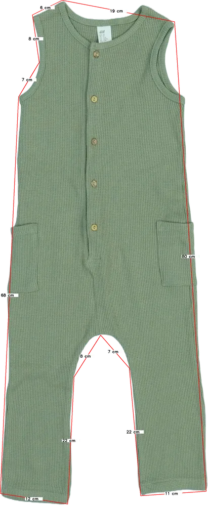 Zöld H&amp;M Playsuit / Jumpsuit EU 98 / UK 3 év / US 3T