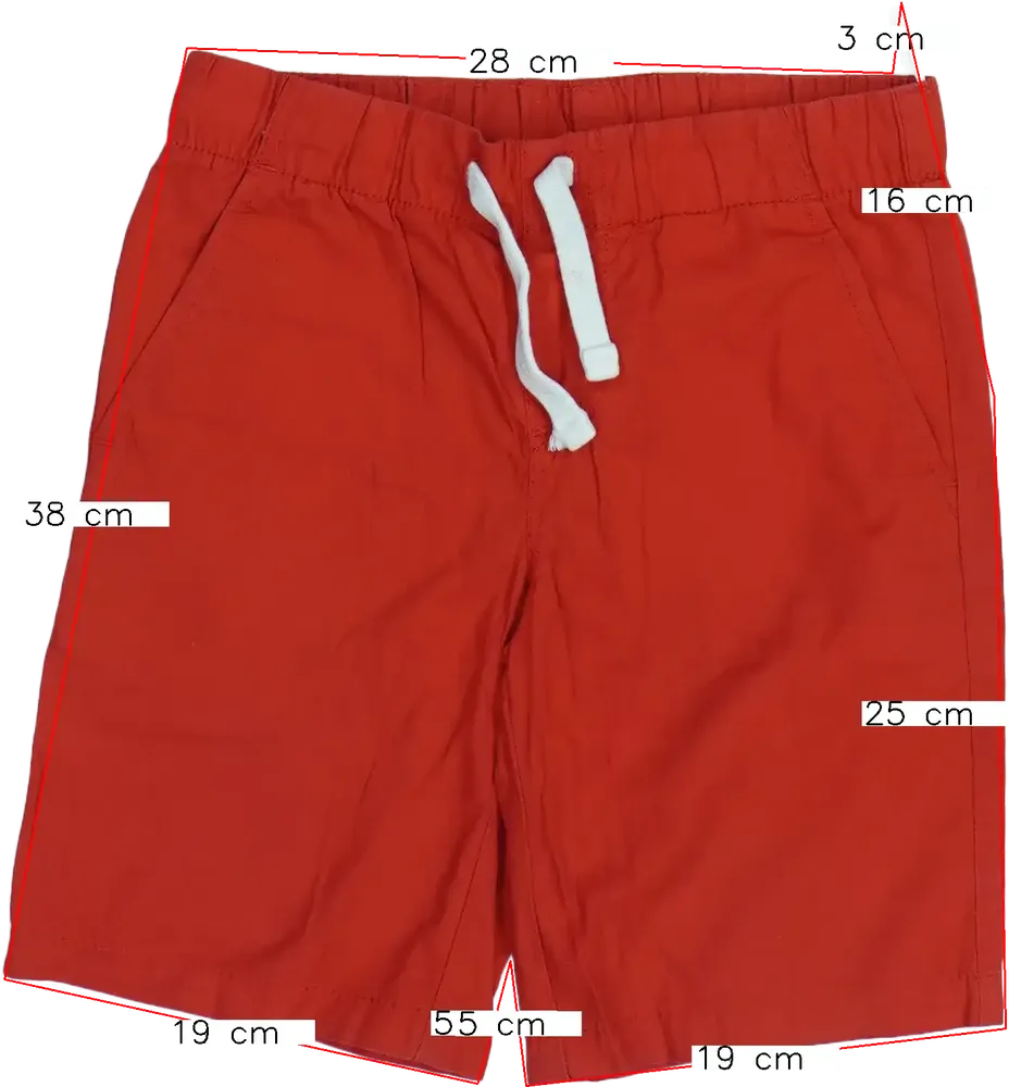 Piros C&amp;A Rövidnadrág EU 128 / UK 8 év / US 8 év/M