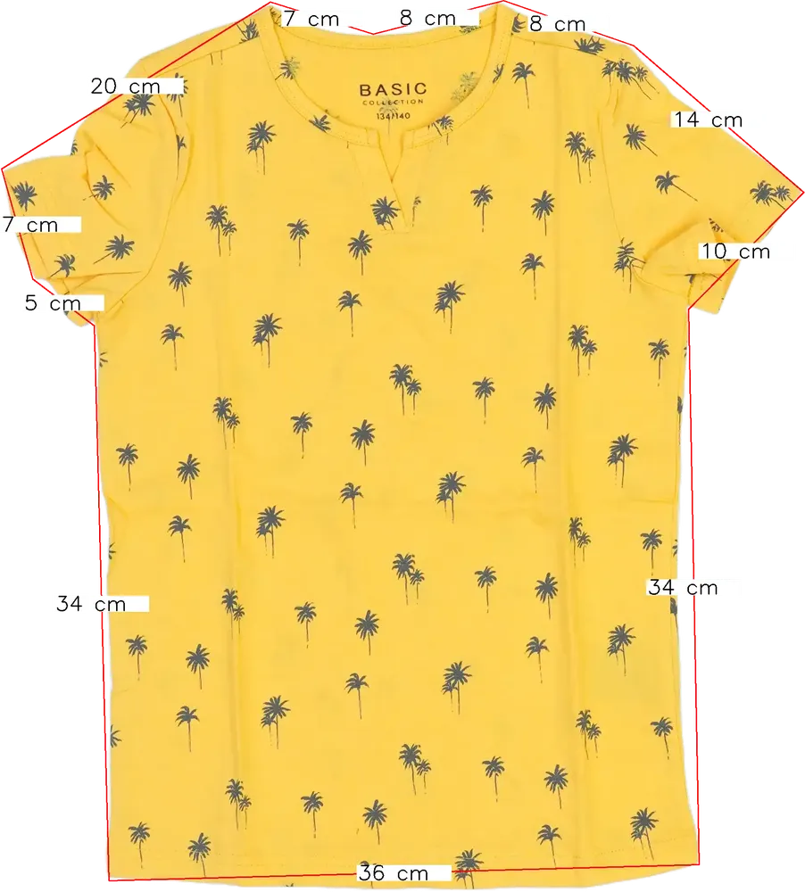 Sárga (narancs) Basic Collection Póló EU 140 / UK 10 év / US 10 év/L