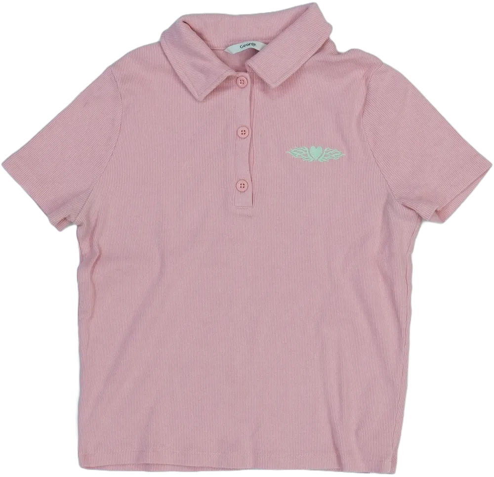 Rózsaszín George Galléros póló EU 164 / UK 14 év / US 14 év/XL