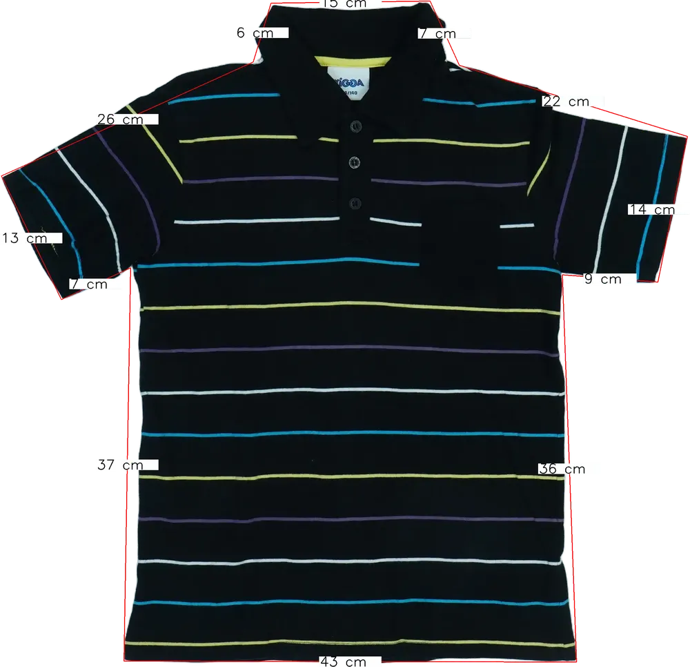 Fekete Yigga Galléros póló EU 140 / UK 10 év / US 10 év/L