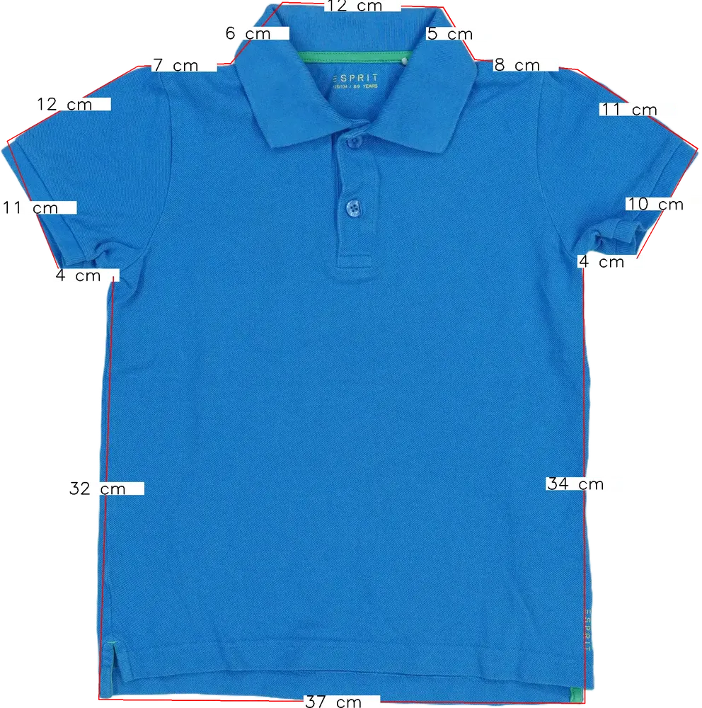 Kék Esprit Galléros póló EU 134 / UK 9 év / US 9 év/L