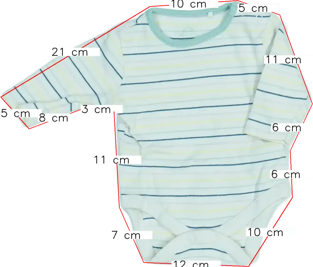 Fehér Next Hosszú ujjú body EU 56 / UK Újszülött / US Újszülött