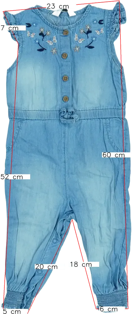 Kék Primark Playsuit / Jumpsuit EU 74 / UK 6-9 hónap / US 6-9 hónap