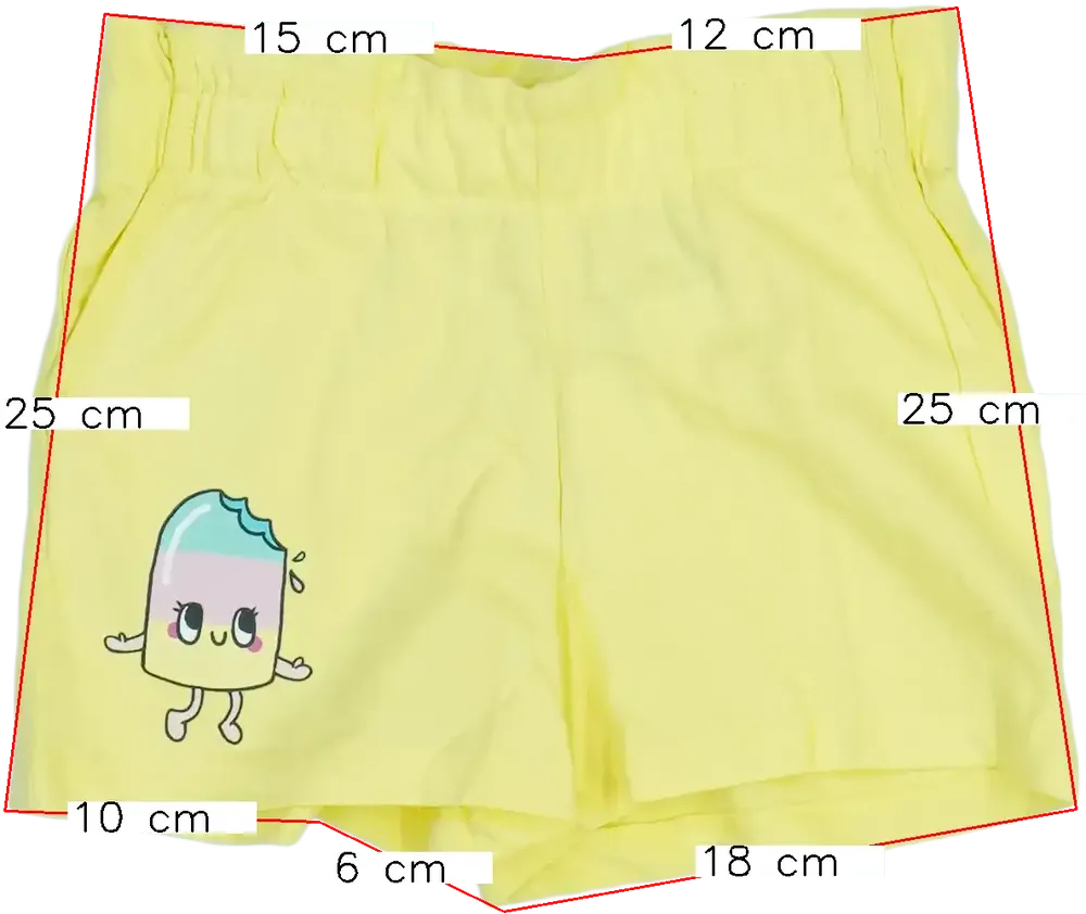 Sárga H&amp;M Rövidnadrág EU 110 / UK 5 év / US 5 év/XS