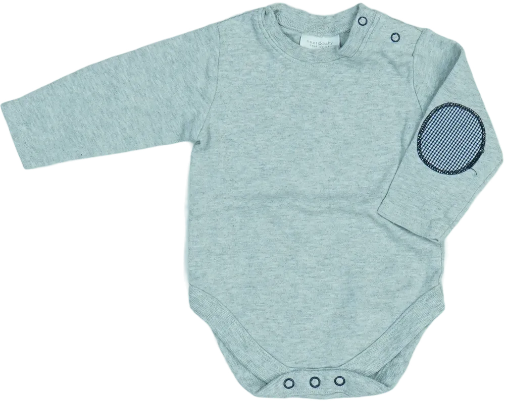 Szürke Next Hosszú ujjú body EU 68 / UK 3-6 hónap / US 3-6 hónap