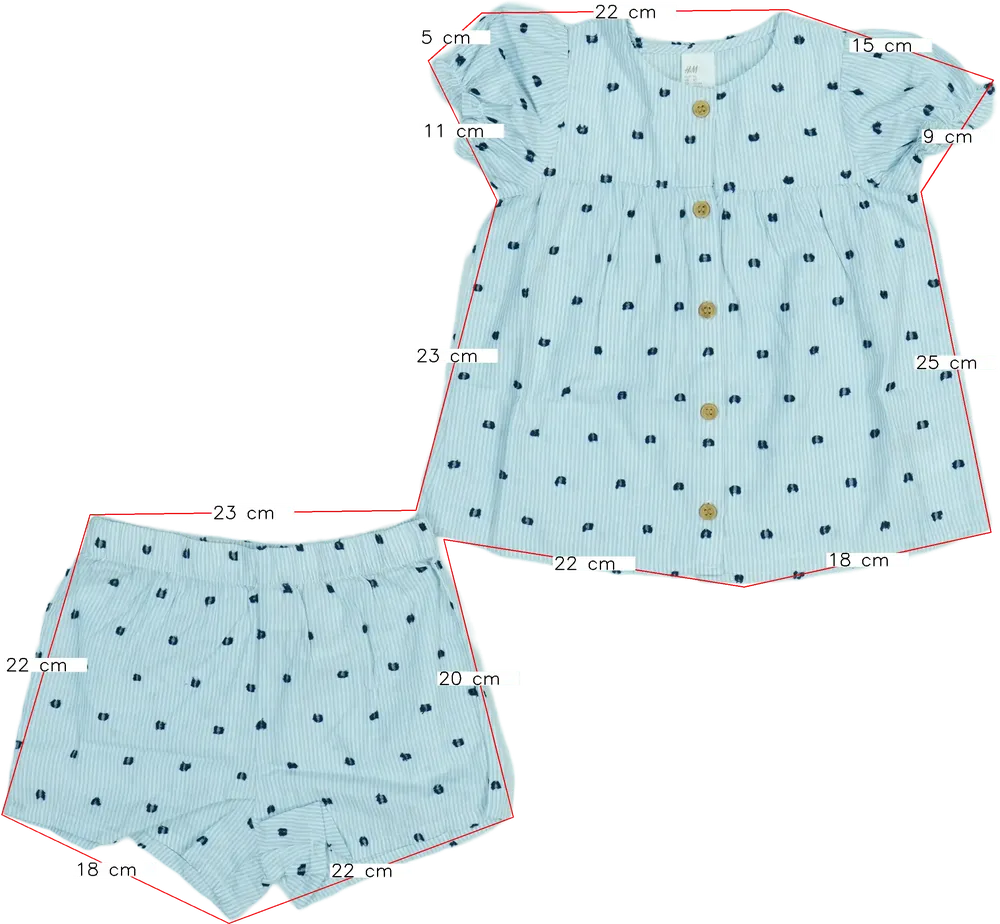 Kék H&amp;M 2 részes szett - Felsőruházat és nadrág EU 92 / UK 2 év / US 2T